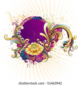 Illustration von floralem Hintergrund