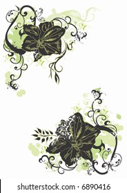 Illustration of a floral background