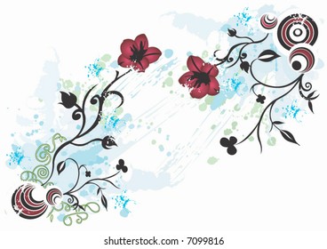 Illustration of a floral background