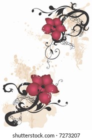 Illustration of a floral background