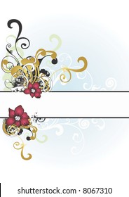 Illustration of a floral background