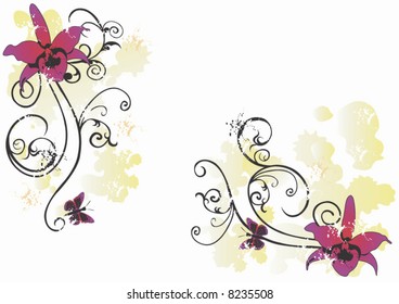 Illustration of a floral background