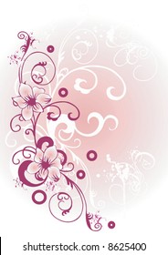 Illustration of a floral background