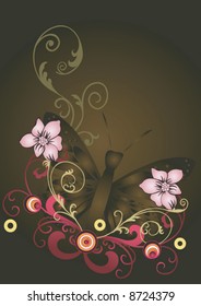 Illustration of a floral background