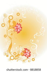 Illustration of a floral background