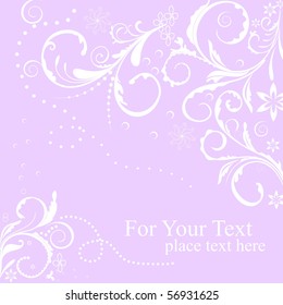 Illustration floral background card for design - vector