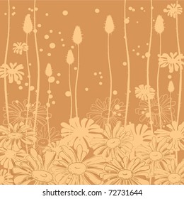 illustration of a floral background monochrome