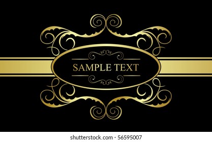 Illustration of floral banner for design. Vector