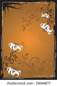 Illustration of a floral border