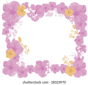 Illustration of a floral border
