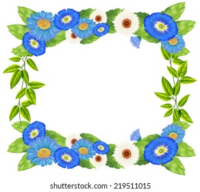 Illustration of a floral border design on a white background  