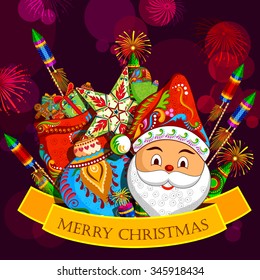 illustration of floral Christmas holiday background