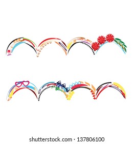illustration of Floral colorful aquarius zodiac sign