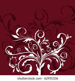 Illustration the floral decor element for design and border - vector