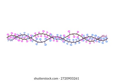 Illustration von floralen dekorativen Designelementen ohne Hintergrund