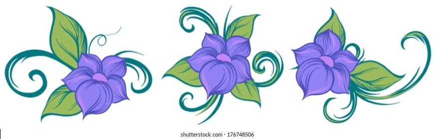 Illustration of a floral design on a white background