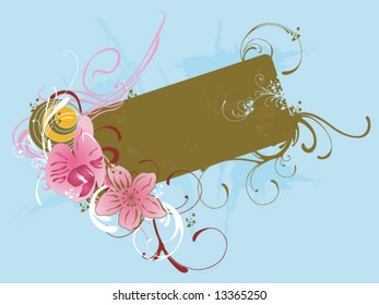 Illustration of a floral frame