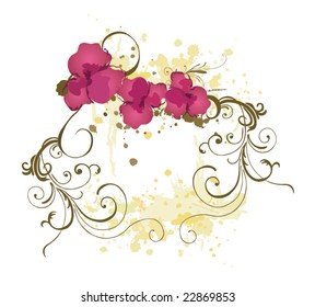 Illustration of a floral frame