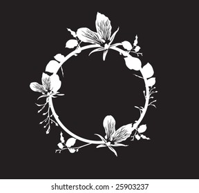 Illustration of a floral frame