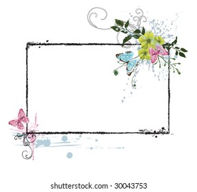 Illustration eines Blumenrahmens