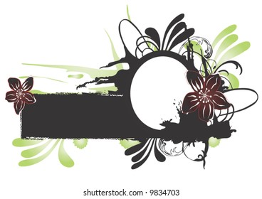 Illustration of a floral frame