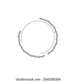 Illustration of floral frame, circle vintage luxury, round vintage on white background vector