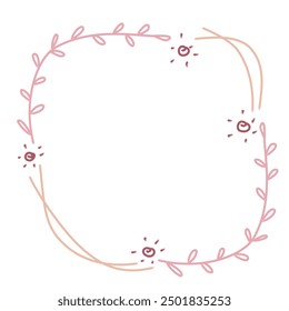 Illustration floral frame heart elements design art drawing images pictures decoration