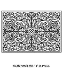 illustration of floral hand drawing vector