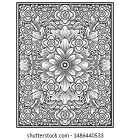 illustration of floral hand drawing vector, sun flower