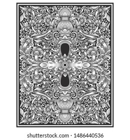 illustration of floral hand drawing vector