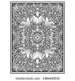 illustration of floral hand drawing vector, sun flower