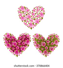 Illustration of floral heart in a vector