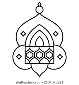 An illustration of a floral Mandala Design in black and white.