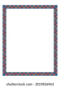 Illustration of floral ornament frame for certificate design, border design, diploma design