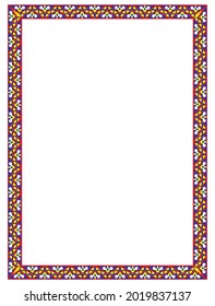 Illustration of floral ornament frame for certificate design, border design, diploma design
