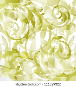 Illustration floral ornamental background, design elements - vector