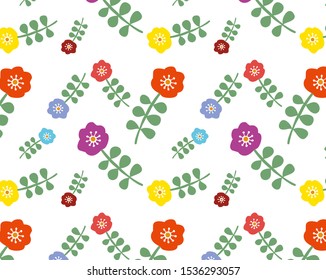 Illustration of floral pattern background .
