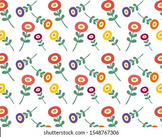 Illustration of floral pattern background . flower .