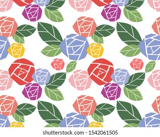 Illustration of floral pattern background . Rose background .