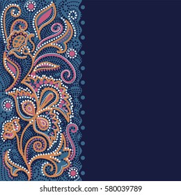 Illustration of floral pattern bead
