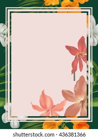 Illustration of floral pattern card