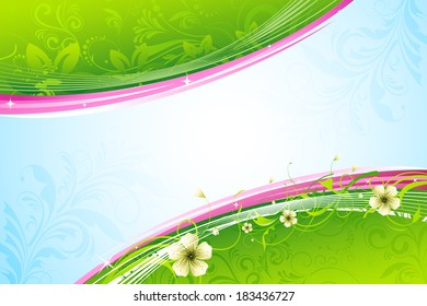 illustration of floral pattern on abstract background