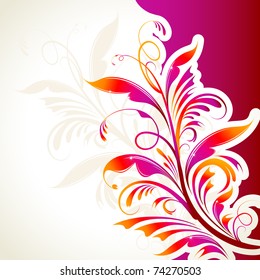 illustration of floral pattern on abstract background