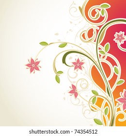 ilustración de patrón floral sobre fondo abstracto