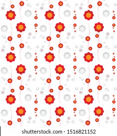 Illustration of floral seamless pattern