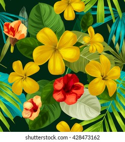 Illustration of floral seamless pattern