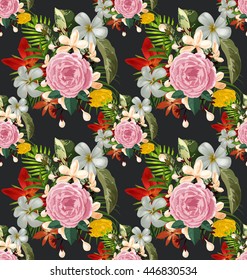 Illustration of floral seamless pattern