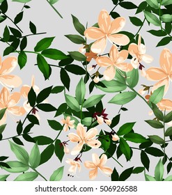 Illustration of  floral seamless pattern
