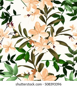 Illustration of  floral seamless pattern