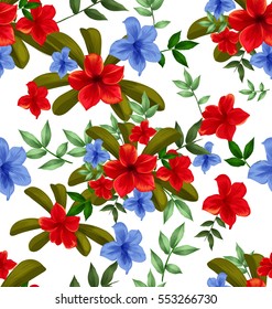Illustration of floral seamless pattern